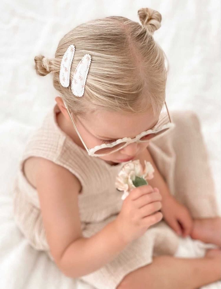 Dandelion Fabric Hair Clips