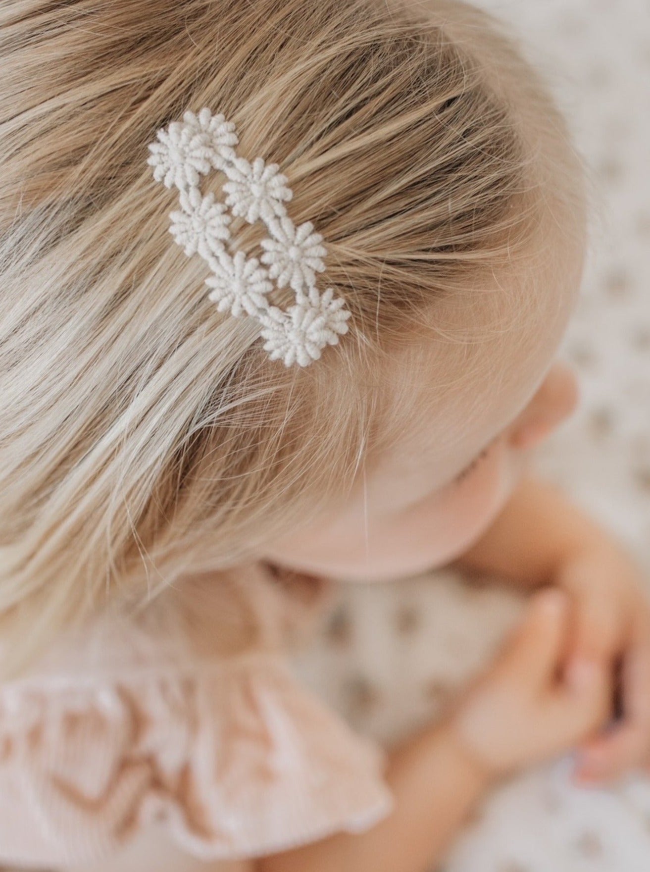 girls fabric floral hair clip
