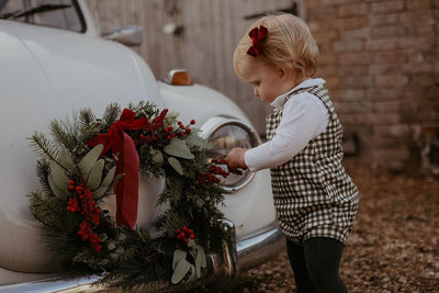 red velvet pigtail bow hair clip for girls