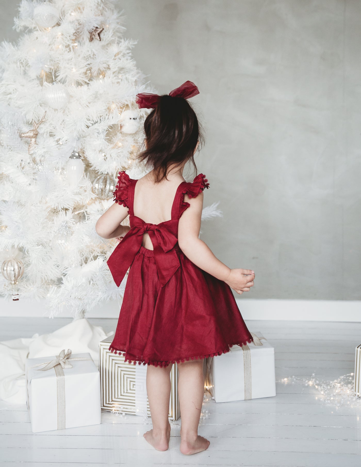 karibou occasion girls dress in red