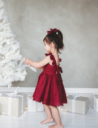 karibou occasion girls dress in red