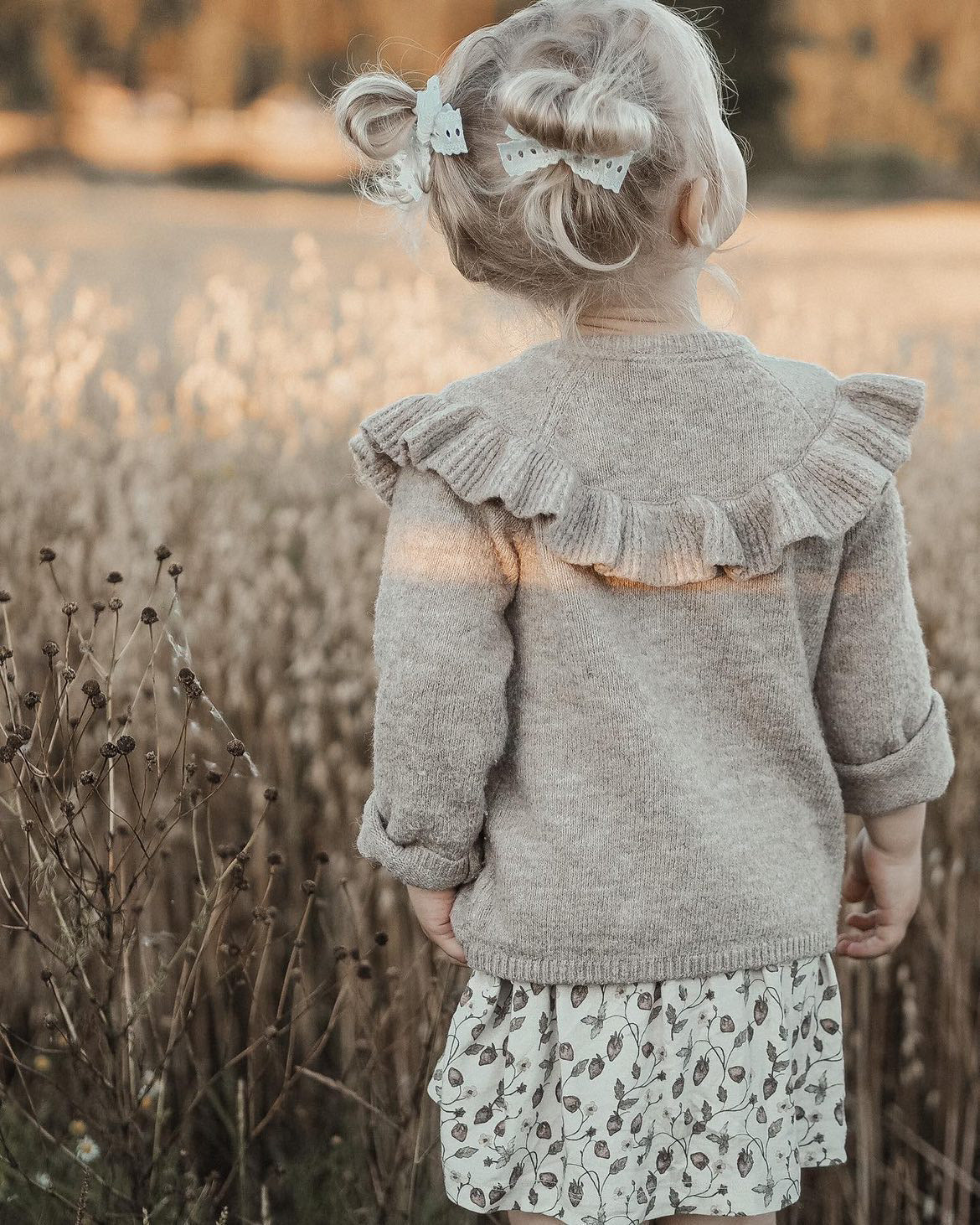 ivory lace pigtail bow hair clip for girls