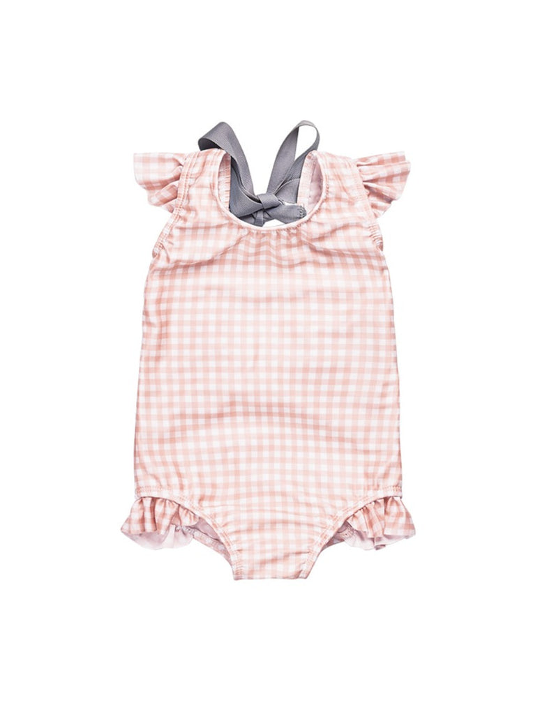 Gingham clearance ruffle swimsuit