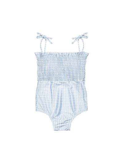 girls gingham one piece swimsuit for kids