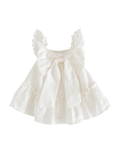 Everly Linen Dress - Whipped Cream