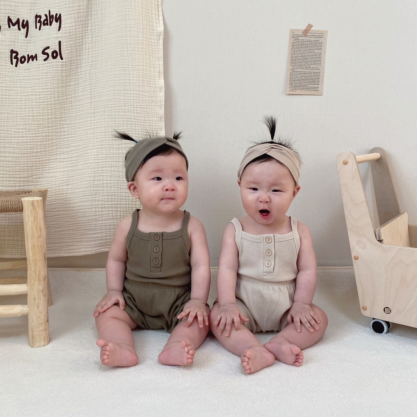 Babies wearing Matching Two-piece Set