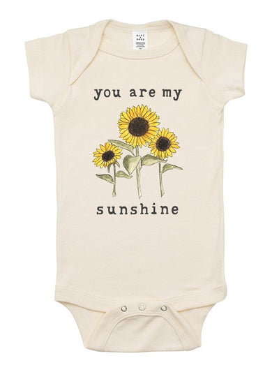 baby mini + meep sunflower bodysuit