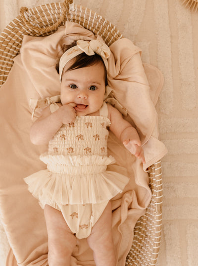 baby girl tulle floral romper