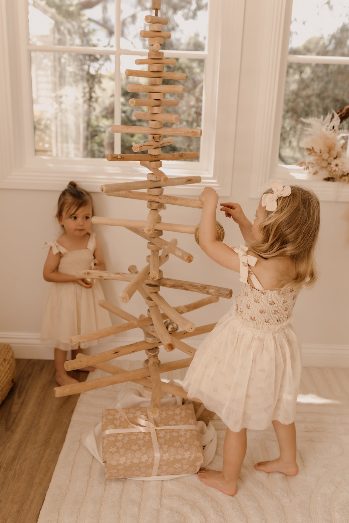 girls tulle dress in ivory cream color