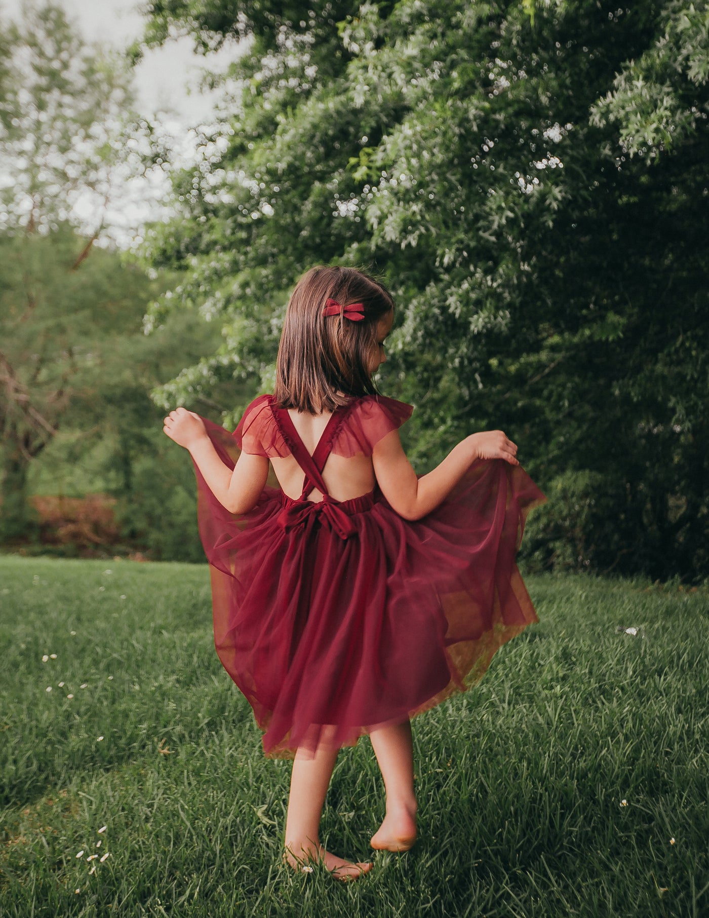 karibou occasion girls tutu dress in red