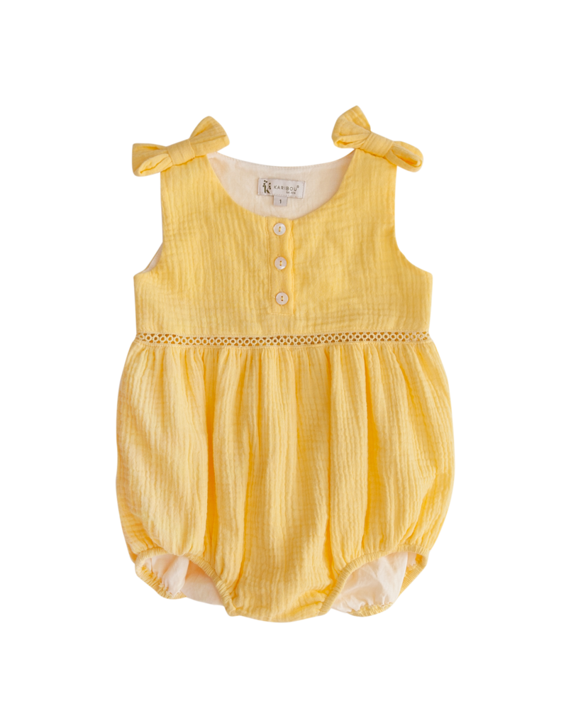 Sophie Muslin Playsuit - Lemon Meringue