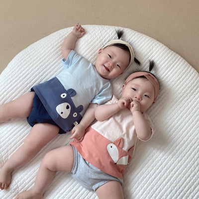 Babies wearing Two Tone Short Sleeve T-Shirt