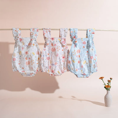 toshi baby girl one piece rompers in floral prints
