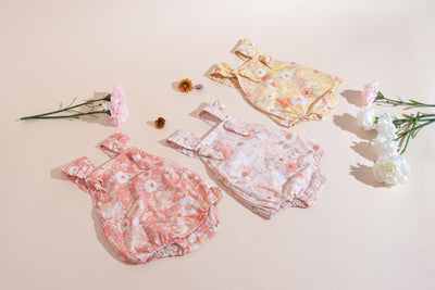 toshi baby girl floral print rompers