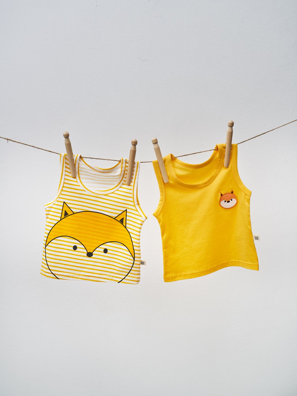 Fox Two Pack Sleeveless Singlet for babies and kids