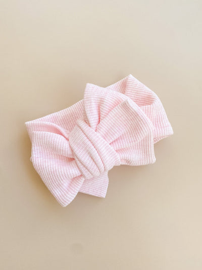 baby oversized bow headband in pink