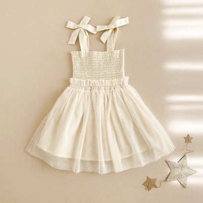 girls cream tulle occasion dress