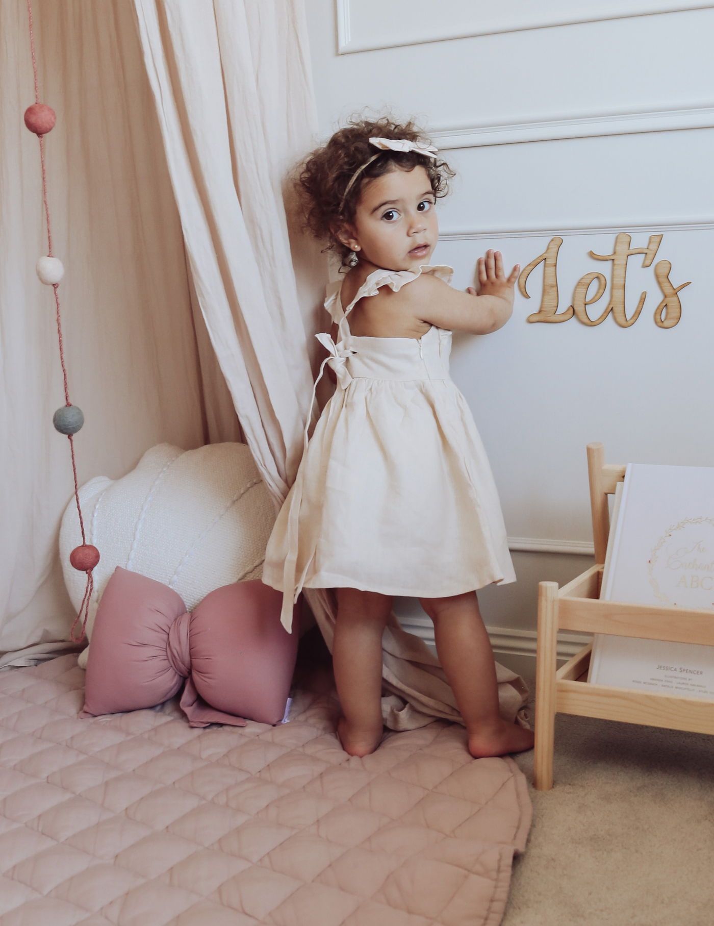 My Little Sunshine Linen Dress - Ivory