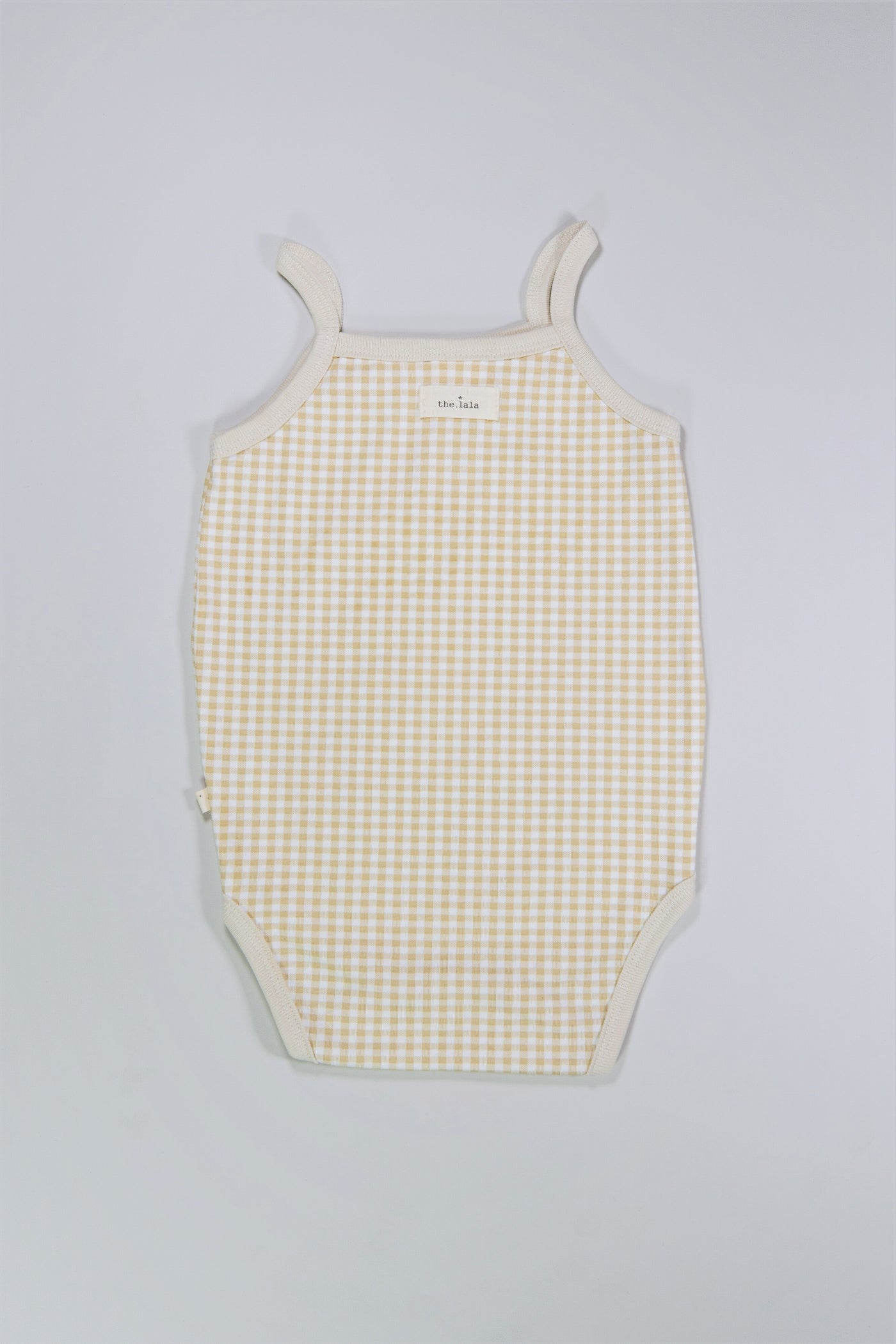 Baby bodysuit with gingham prints