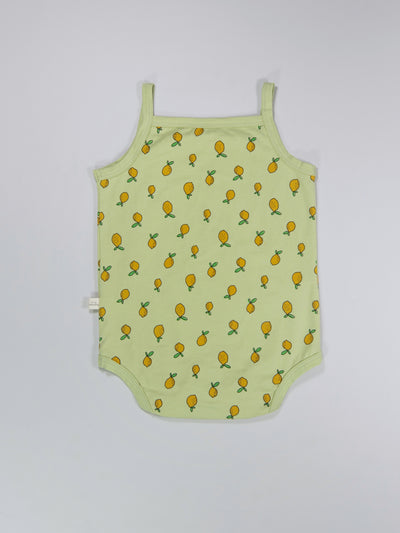 Lemon print baby girl onesie