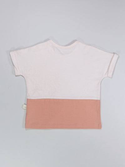 Pink Fox Two Tone Short Sleeve T-Shirt 