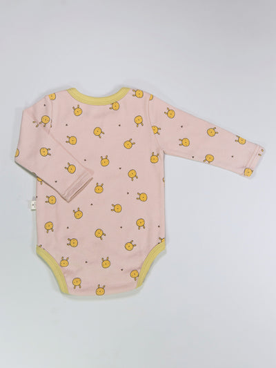 Bunny printed long sleeve bodysuit onesie for babies