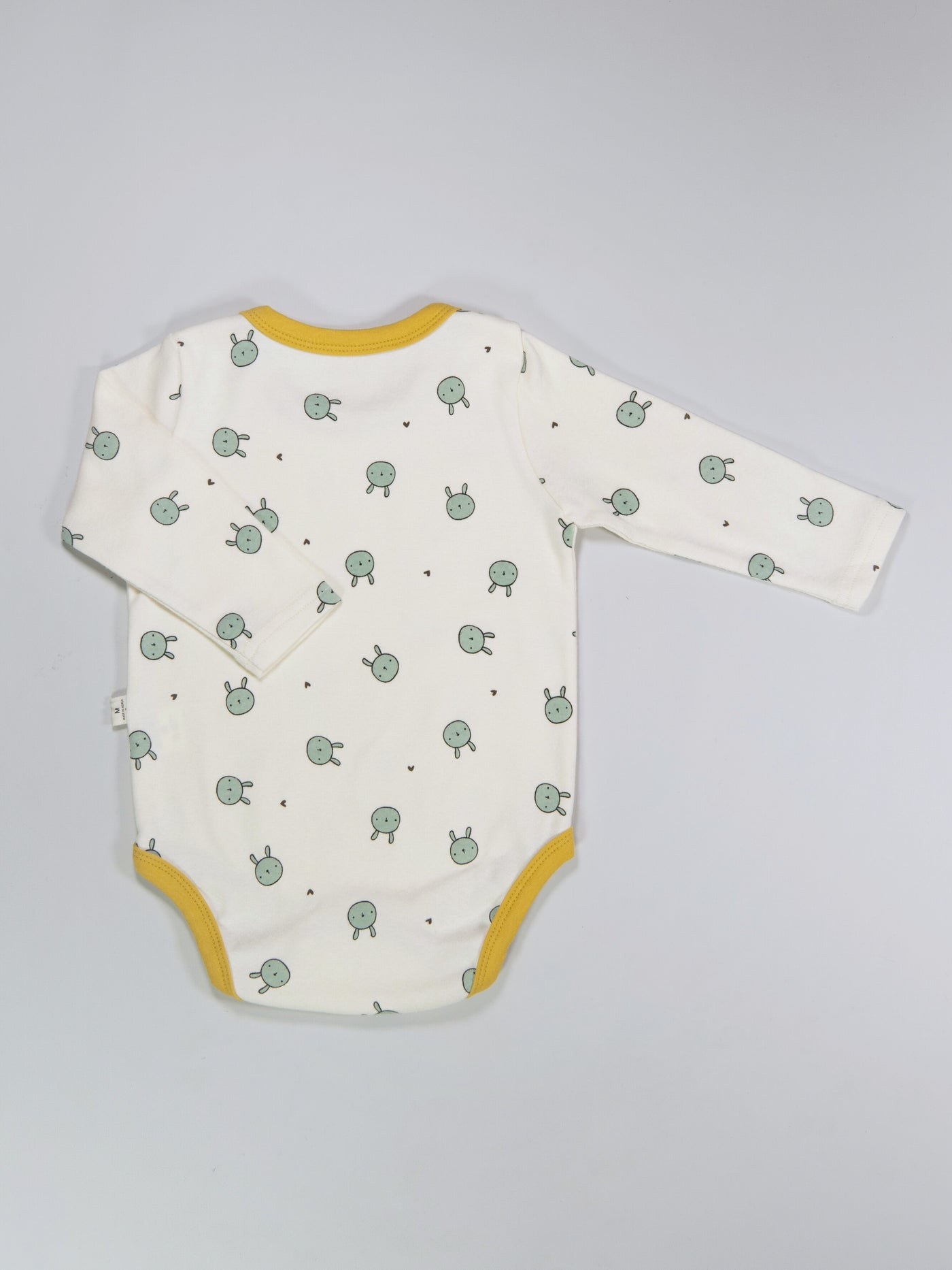 Bunny printed long sleeve bodysuit onesie for babies