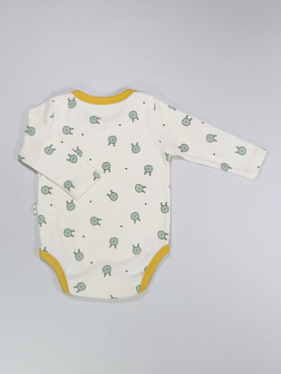 Bunny printed long sleeve bodysuit onesie for babies