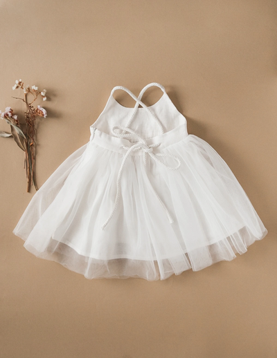 Willa Linen Tutu Dress - White Magic