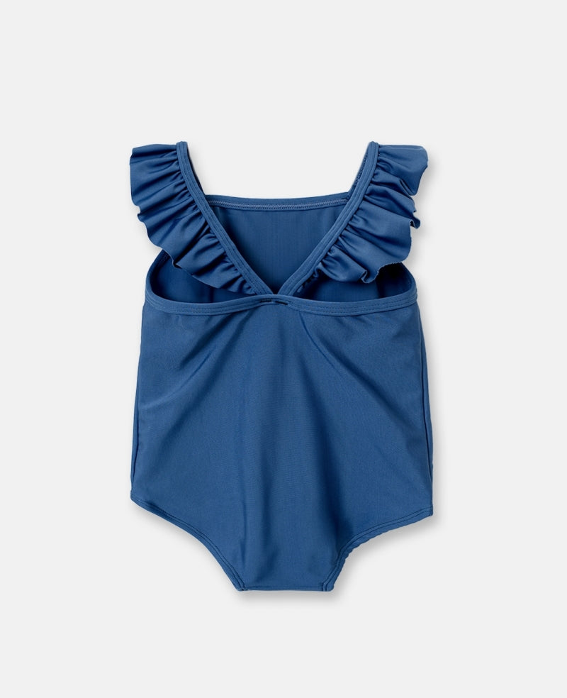 Ruffle Strap One-Piece Swimsuit - Atlantis