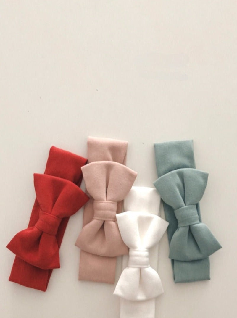 baby ribbon bow headband in 4 colors