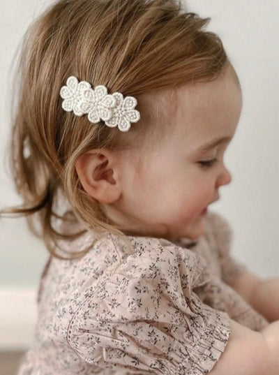 floral hair clips for girls