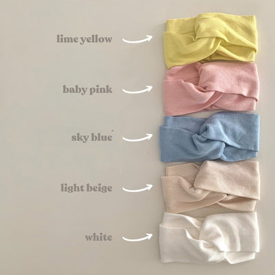 ribbed babies headband in 5 colors
